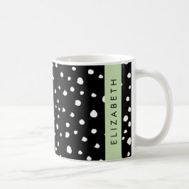 Dalmatiska prickar, prickar, svart och vitt, ditt  kaffemugg