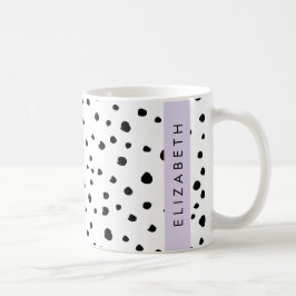Dalmatiska prickar, prickar, svart och vitt, ditt kaffemugg