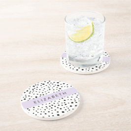Dalmatiska prickar, prickar, svart och vitt, ditt underlägg