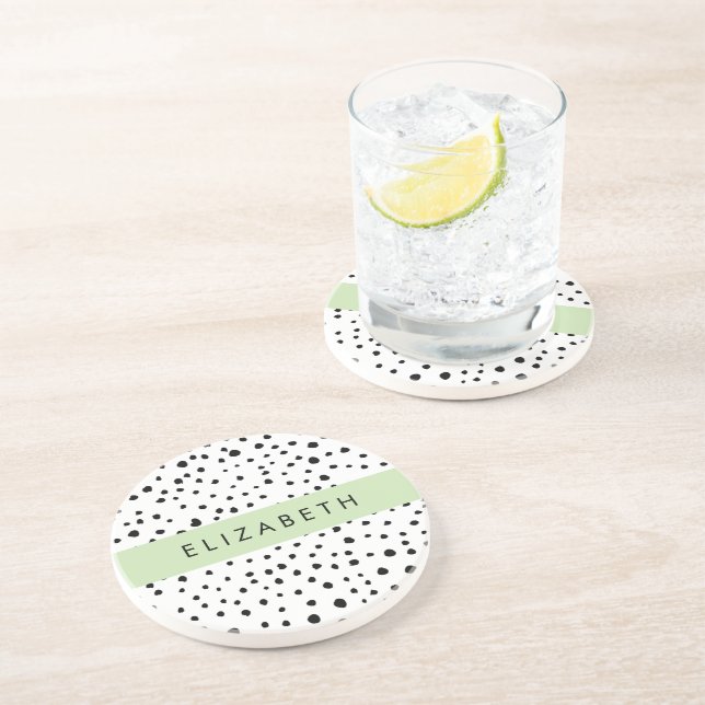 Dalmatiska prickar, prickar, svart och vitt, ditt  underlägg (Sidan)