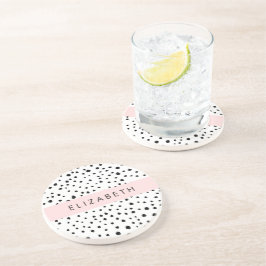 Dalmatiska prickar, prickar, svart och vitt, ditt  underlägg