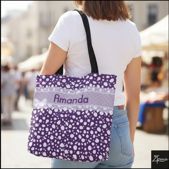 Dalmatiska punkter med Namn (6) Tygkasse (Skapare uppladdad)