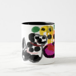 dalmatiska solrosor Två-Tonad mugg