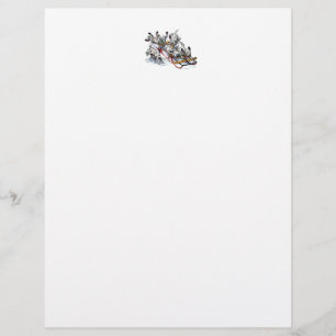 Dalmatiska Valper Sledding