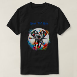 Dalmatiske konstnären färg - välj texten t shirt
