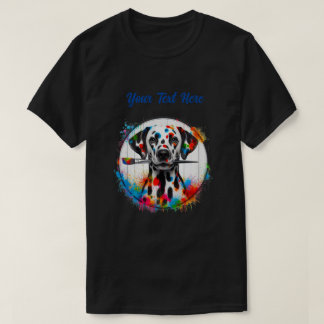 Dalmatiske konstnären färg - välj texten t shirt
