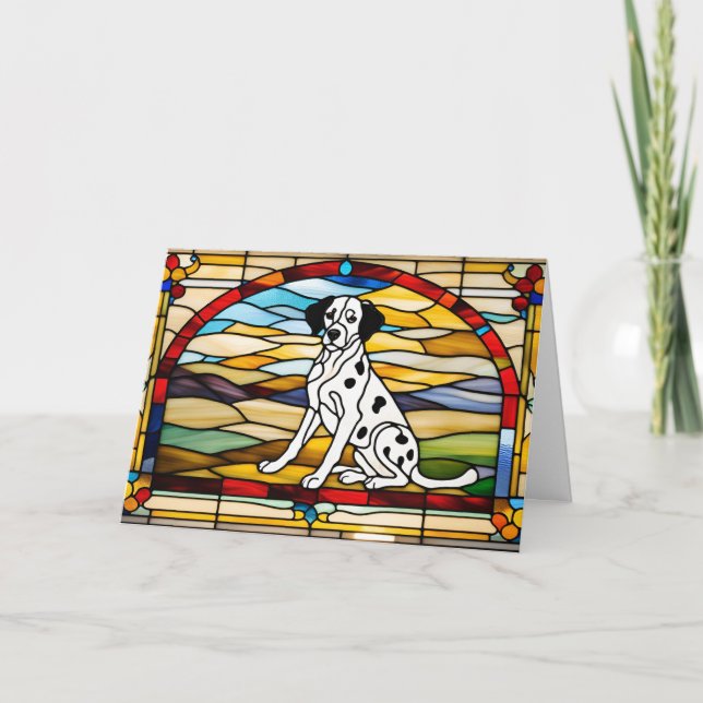 Dalmatiskt fastfärgat glas kort (Framsida)