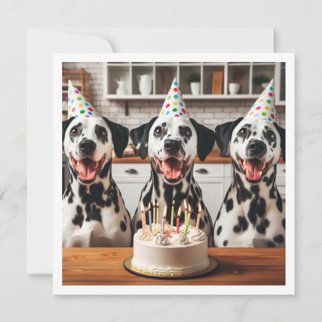 Dalmatiskt hälsningskort, Dalmatiens födelsedag Inbjudningar (Framsida)