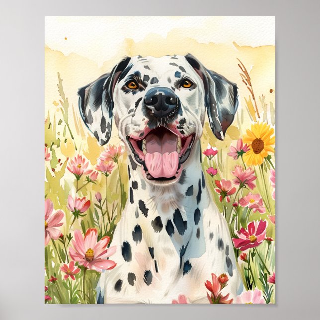 Dalmatiskt Hund Art Poster Skriv ut dekor (Framsidan)