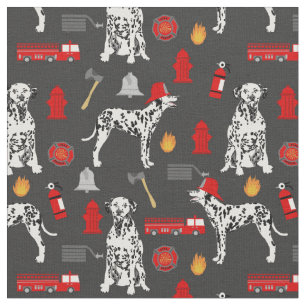 Dalmatiskt hund brandkår tyg