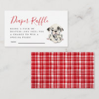Dalmatiskt Hund Diaper Raffle Biljett-höljeskort