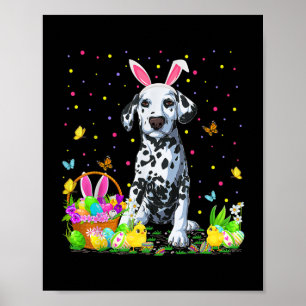 Dalmatiskt Hund Påskägg Hunting Dalmatian Påsk Poster