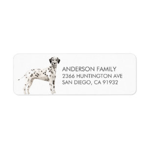 Dalmatiskt Hund Returadressetikett Returadress Etikett