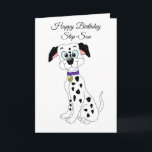 Dalmatiskt Hund Step Son Birthday Card Kort<br><div class="desc">Hälsningskort Dalmatian hund design-fotstegskort som du kan anpassa med valfri text. Om du behöver hjälp med att anpassa kontaktar du oss genom länken på den här sidan. Dalmatiskt hund,  födelsedagskort</div>