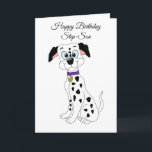 Dalmatiskt Hund Step Son Birthday Card Kort<br><div class="desc">Hälsningskort Dalmatian hund design-fotstegskort som du kan anpassa med valfri text. Om du behöver hjälp med att anpassa kontaktar du oss genom länken på den här sidan. Dalmatiskt hund,  födelsedagskort</div>