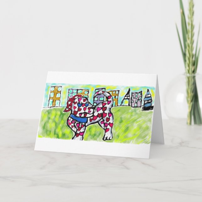 Dalmatiskt valentin helgkort (Framsida)