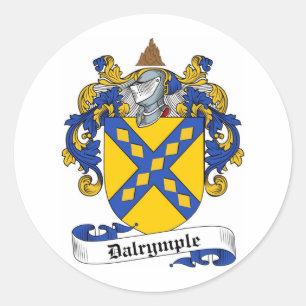 DALRYMPLE FAMILY CREST - DALRYMPLE JACKAR AV ARM RUNT KLISTERMÄRKE
