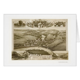 Dalsmedja, panorama- karta för PA - 1890 Hälsningskort