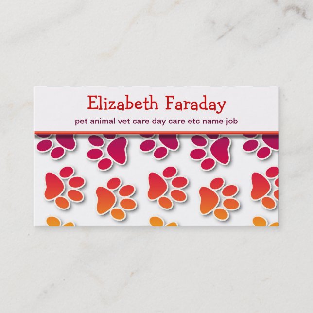 daltar djurvisitkorten visitkort (Framsida)