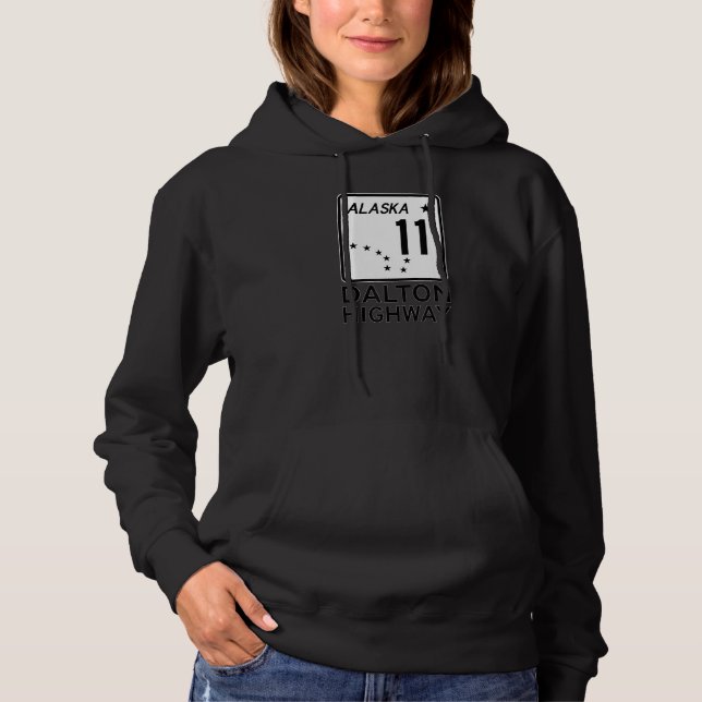 DALTON HIGHWAY ALASKA ROUTE 11 ROAD SIGN ALASKAN H T SHIRT (Framsida)
