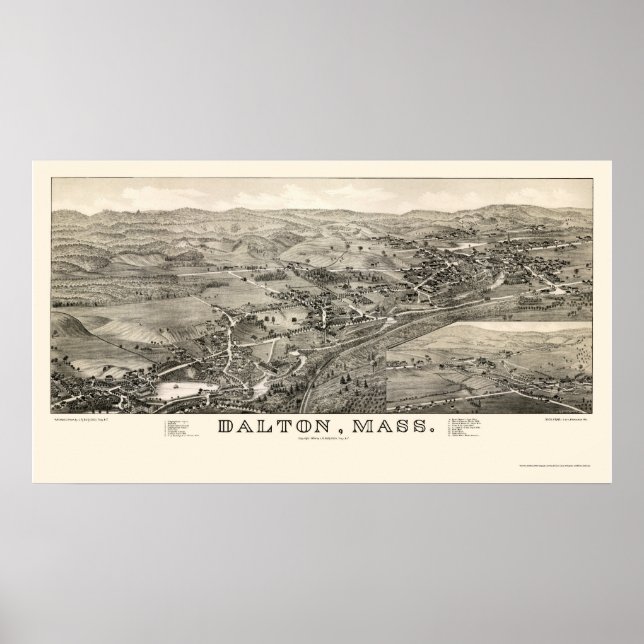 Dalton, MORSA Panoramic Karta - 1884 Poster (Framsidan)