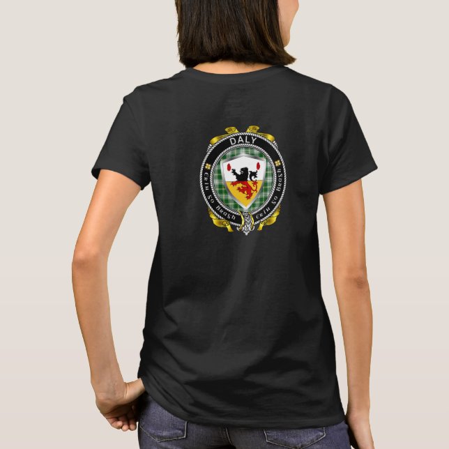 Daly/O'Daly Irish Shield Women'sT-Shirt T Shirt (Baksida)