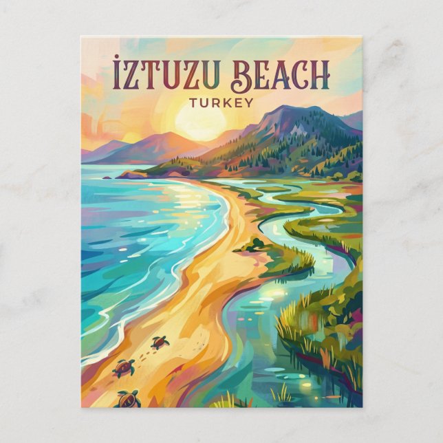 Dalyan - İztuzu Beach Turkiet Vykort (Framsida)