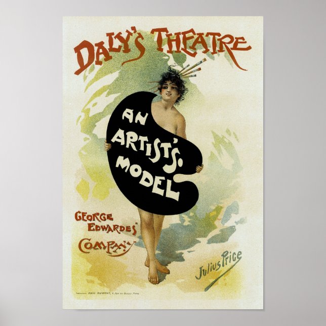 Dalys teater ~ En konstnärsmodell Poster (Framsidan)