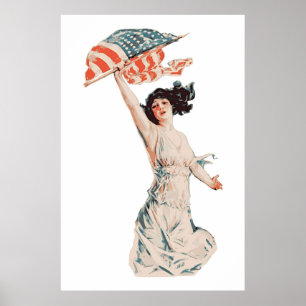 Dam 4 juli: Amerikanska dam Poster