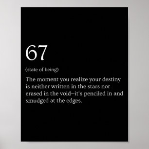 Dam 67 Definition Meme V-ringad Poster