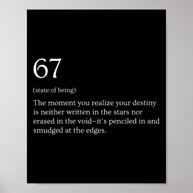 Dam 67 Definition Meme V-ringad  Poster (Framsidan)