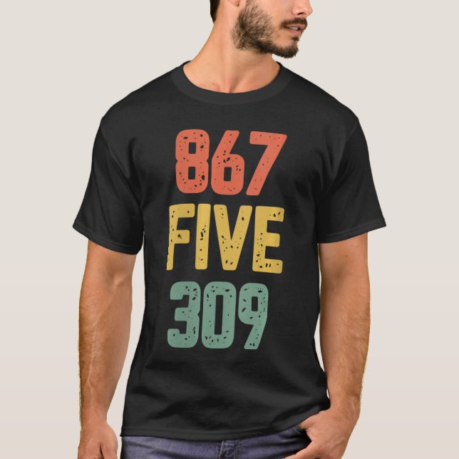 Dam 8675309 Nostalgisk Rollig 80-Talströja Retro M T Shirt (Framsida)