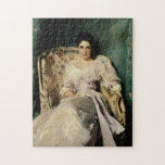 Dam Agnew av Lochnaw Pussel<br><div class="desc">Målning "dam Agnew för porträtt för vintageamerikanImpressionist av Lochnaw" vid den John sångaren Sargent,  1892-93.</div>