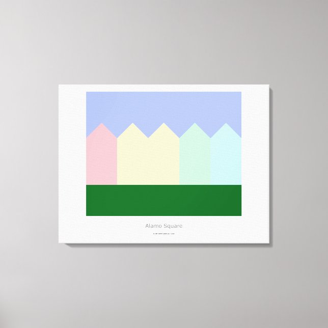 Dam - Alamo Square - San Francisco Canvastryck (Framsida)