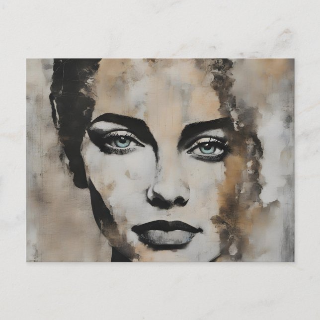 Dam Ansikte Vykort (Framsida)