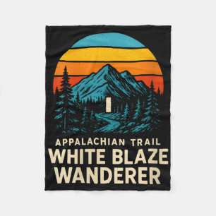 Dam Appalachian Trail Vit Blaze Wanderer Retro Fleecefilt