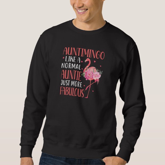Dam Auntimingo Som en vanlig faster bara mer fanta Lång Ärmad Tröja (Framsida)