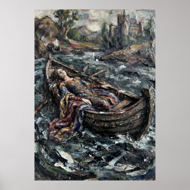 Dam av Charlotte River Boat Affisch (Framsidan)
