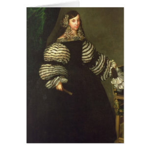 Dam av den Medinaceli familjen, c.1683 Hälsningskort