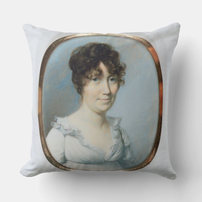 Dam av den rättframa familjen (w/c och gouachen på kudde (Framsida)