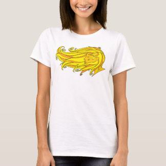 Dam av det ljust tee shirt
