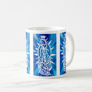 Dam av Guadalupe (modern Mary) Kaffemugg