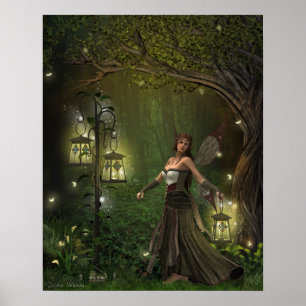 Dam av lyktatrycket poster
