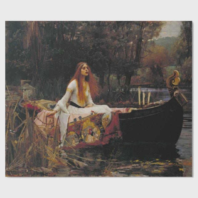 Dam av Shallot av John William Waterhouse Presentpapper (Platt)