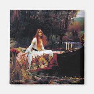 Dam av Shallot på båten J.W. Waterhouse Fine Art Magnet