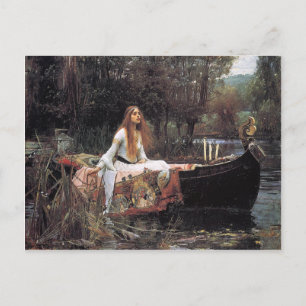 Dam av Shalott av John W. Waterhouse Vykort