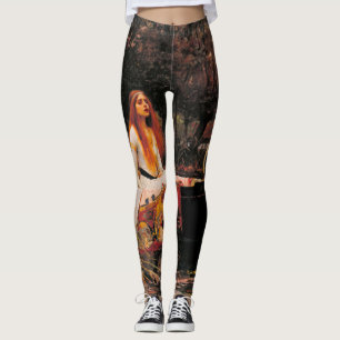 Dam av Shalott John William Waterhouse Art Leggings