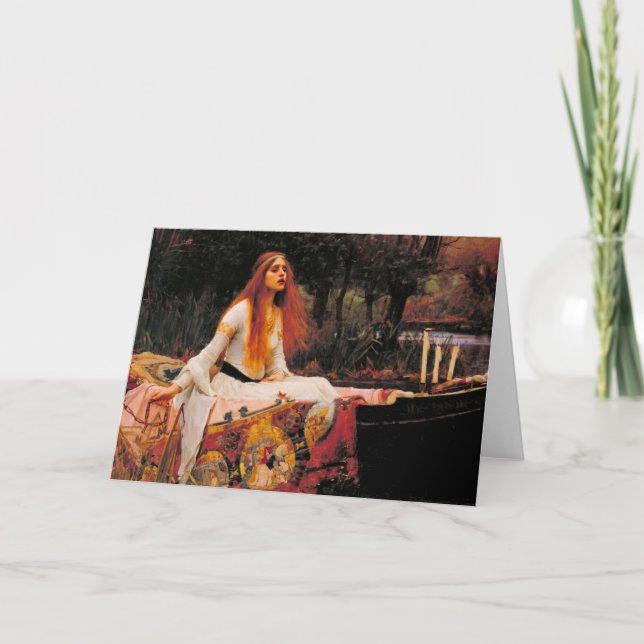 Dam av Shalott John William Waterhouse Kort (Framsida)