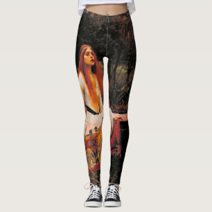 Dam av Shalott John William Waterhouse Leggings