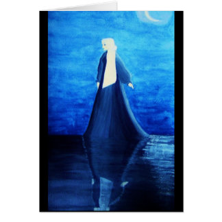 Dam av sjön hälsningskort